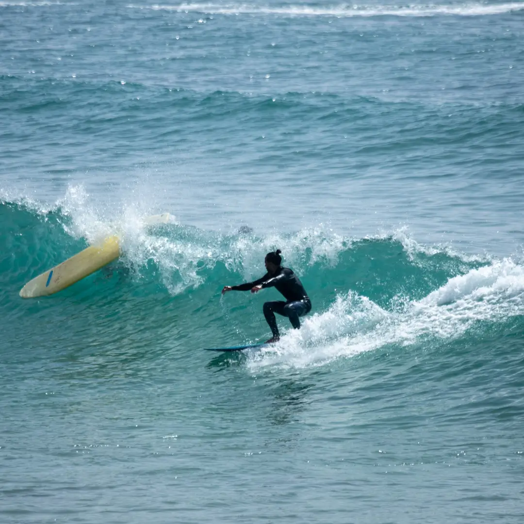 Mohamed Stafazi surfing on the Atlantic coast of Morocco