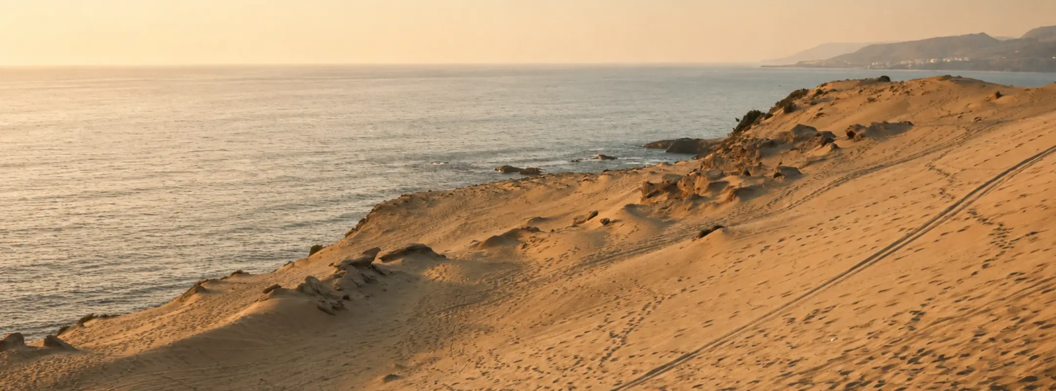 Coastal landscape at Timlaline overlooking the Atlantic Ocean