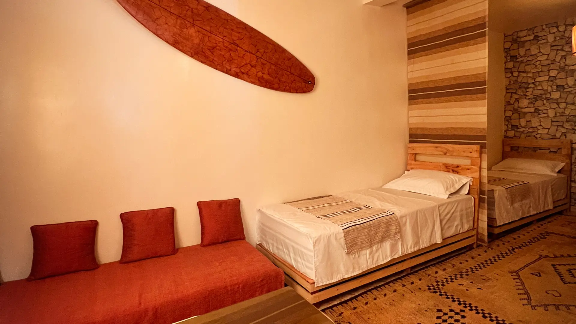 Quiet bedroom at Vagusta Reset designed for rest and recovery